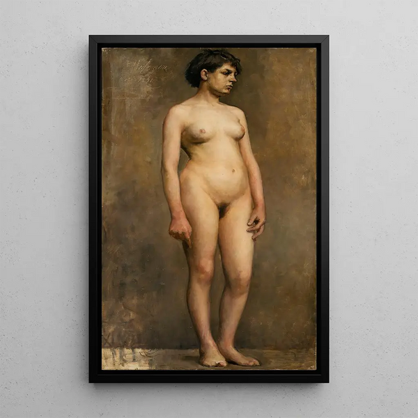 Modell weiblich nackt - Pekka Halonen — gerahmtes Bild an der Wand