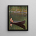Frau in einem Boot - Pekka Halonen — gerahmtes Bild an der Wand