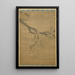 Pflaumenbaum mit Tinte - Peng Xu — gerahmtes Bild an der Wand