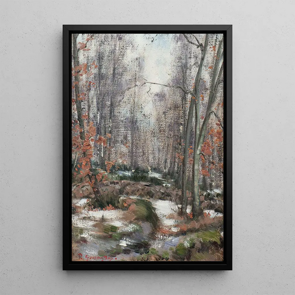 Wintermotiv ohne Schnee aus Schonen - Per Gummeson — gerahmtes Bild an der Wand