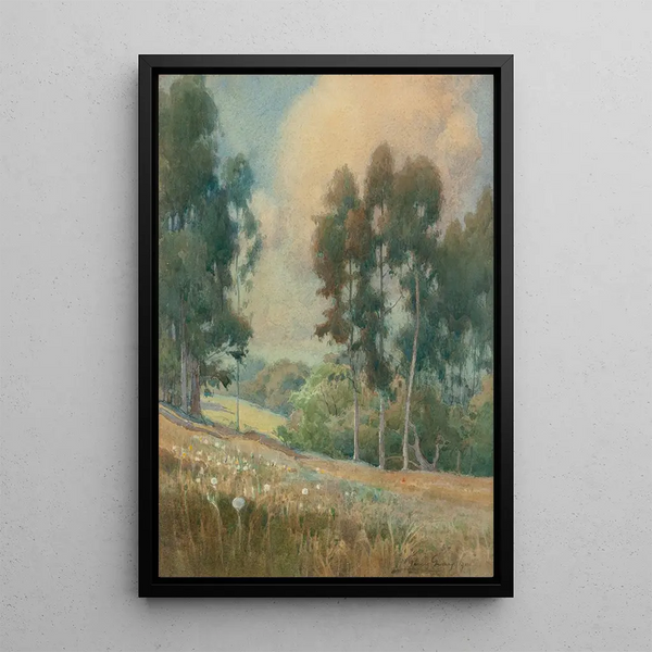 Frühlingslandschaft - Percy Gray — gerahmtes Bild an der Wand