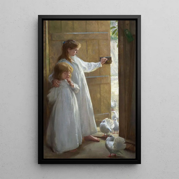 Die Schwestern - Percy Harland Fisher — gerahmtes Bild an der Wand