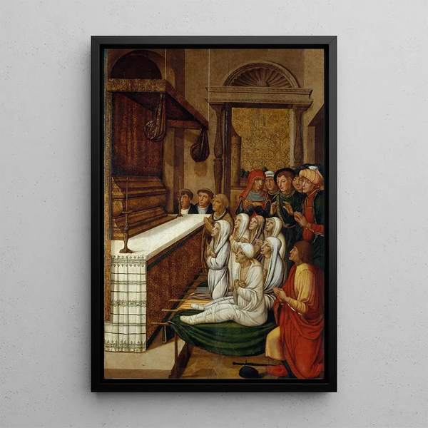Sechs Auferstehungen vor den Reliquien des heiligen Stephanus - Pere Gasc — gerahmtes Bild an der Wand