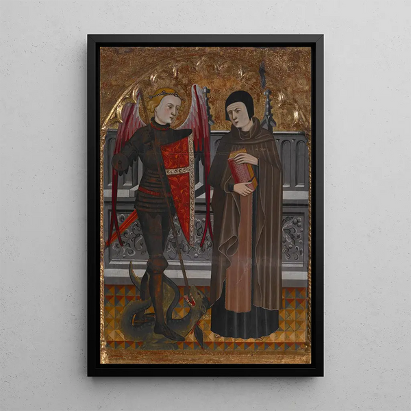 Saint Michel et Saint Amador - Pere Vall — gerahmtes Bild an der Wand