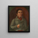 männliches Porträt - Peregrin Beck — gerahmtes Bild an der Wand