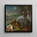 Perlhühner mit Meerschweinchen - Philipp Ferdinand de Hamilton — gerahmtes Bild an der Wand