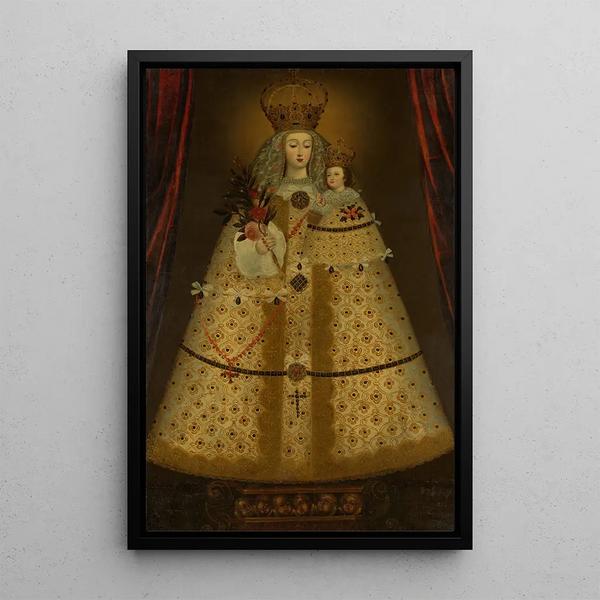 Notre-Dame de Gupulo - Maler aus Cuzco, Peru — gerahmtes Bild an der Wand