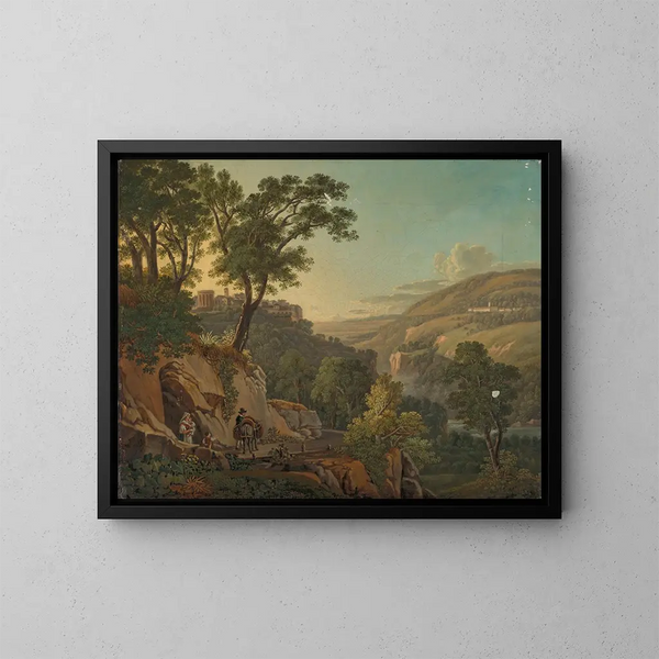 Landschaft bei Tivoli - Peter Birmann — gerahmtes Bild an der Wand