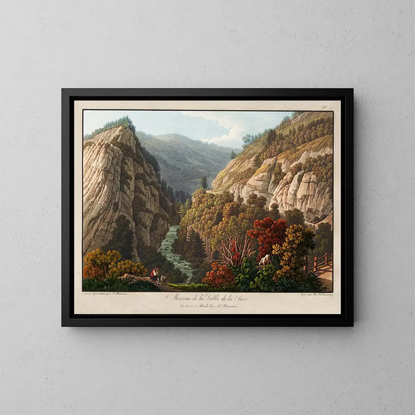 Morceau de la vallée de la Suze - Peter Birmann — gerahmtes Bild an der Wand