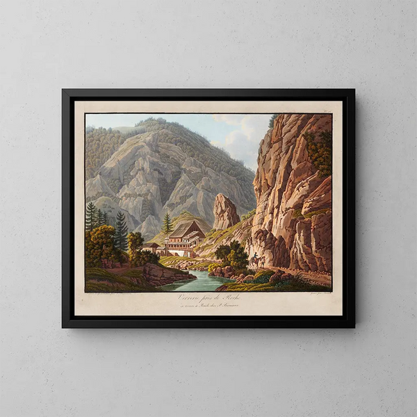 Verrerie près de Roche - Peter Birmann — gerahmtes Bild an der Wand