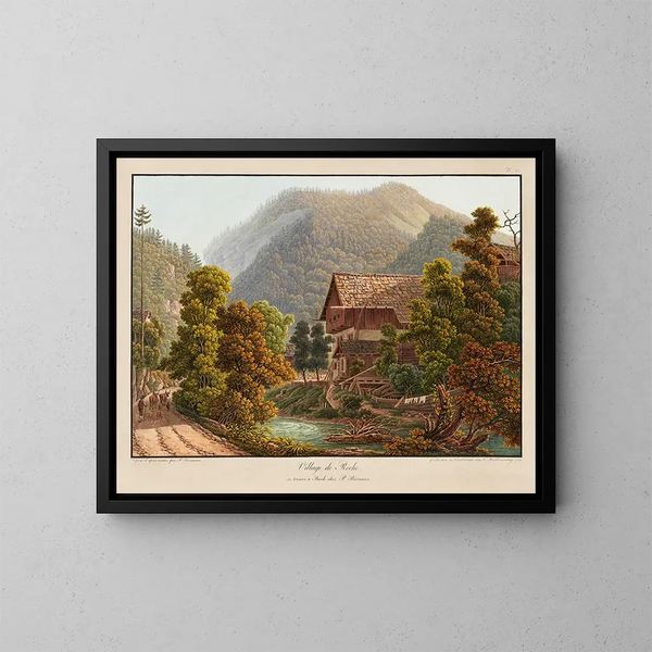 Dorf Roche - Peter Birmann — gerahmtes Bild an der Wand