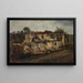 Haus zerstört - Peter Burnitz — gerahmtes Bild an der Wand