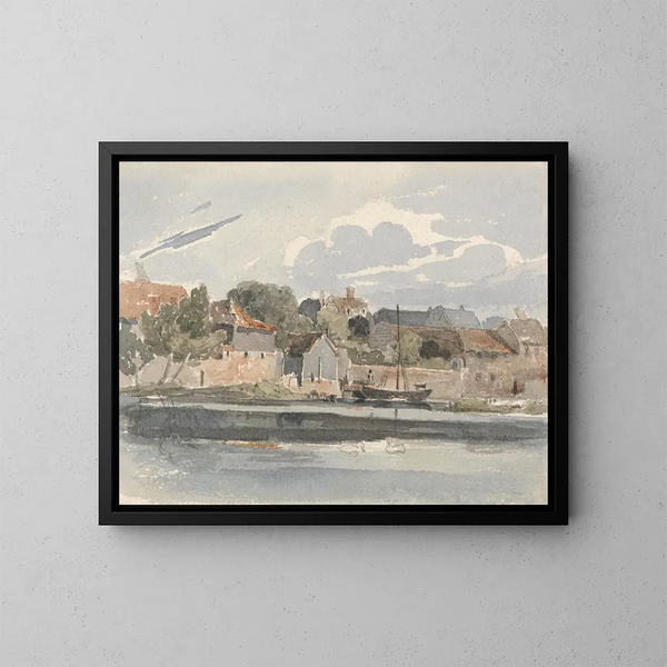 Vue de la Tamise à Kingston - Peter DeWint — gerahmtes Bild an der Wand