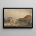 Szene am Flussufer, Alte Mühle - Peter De Wint — gerahmtes Bild an der Wand