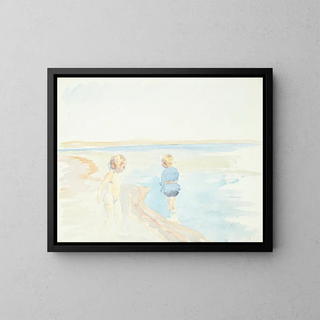Brûlé sur la plage - Peter Hansen — gerahmtes Bild an der Wand