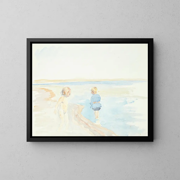 Brûlé sur la plage - Peter Hansen — gerahmtes Bild an der Wand