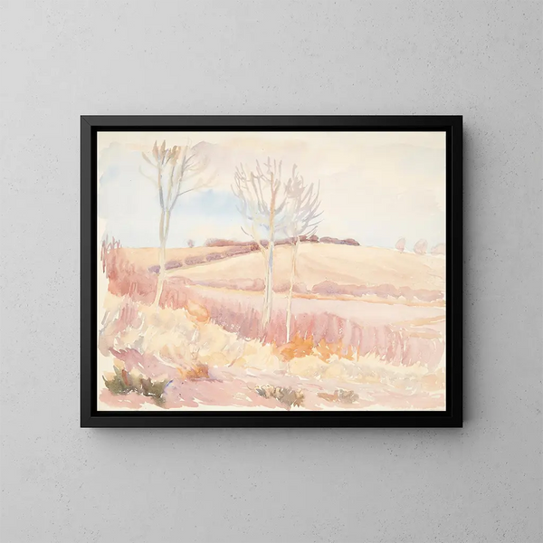Finnland Landschaft Gemälde im Winter - Peter Hansen — gerahmtes Bild an der Wand