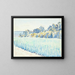 finnische Landschaft Weizenfeld bei einem Wald - Peter Hansen — gerahmtes Bild an der Wand