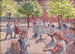 Kinder, die auf dem Platz Enghave spielen - Peter Hansen — Ansicht des Kunstwerks