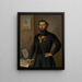 Eine Studie für das Porträt von Ján Francisci im Grafen des Liptov-Grafschafts - Peter Michal Bohúň — gerahmtes Bild an der Wand