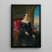 Portrait einer sitzenden Dame mit einer Landschaft im Hintergrund - Peter Michal Bohúň — gerahmtes Bild an der Wand