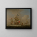 Kriegsschiffe der britischen Marine und ein Sloop - Peter Monamy — gerahmtes Bild an der Wand