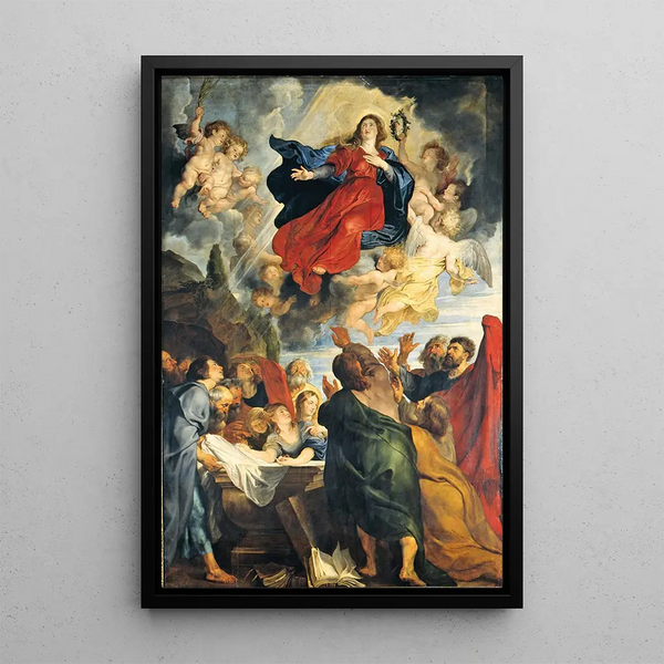 Himmelfahrt Mariens - Peter Paul Rubens — gerahmtes Bild an der Wand