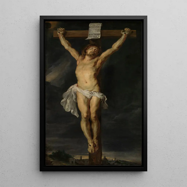 Christus am Kreuz - Peter Paul Rubens — gerahmtes Bild an der Wand