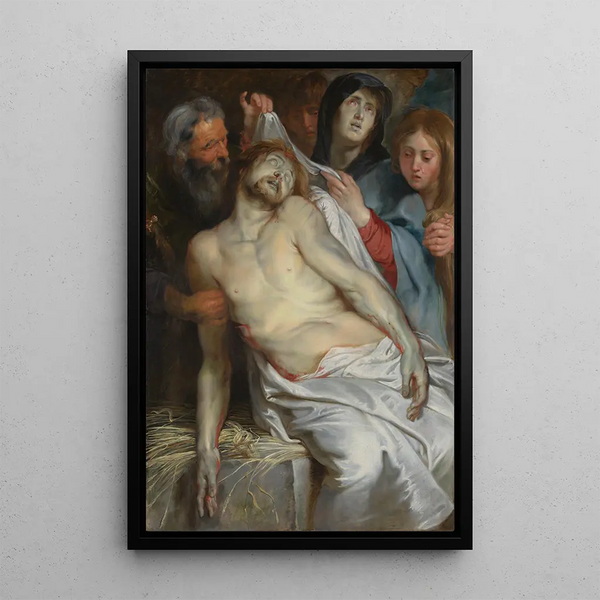 Christus auf der Strohhütte - Peter Paul Rubens — gerahmtes Bild an der Wand