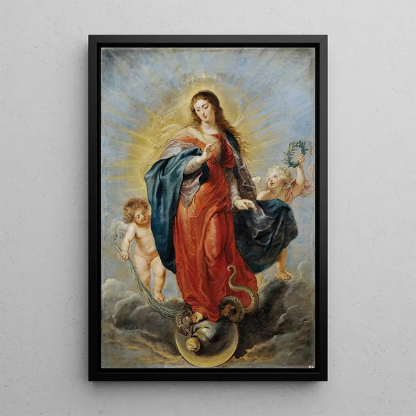 Unbefleckte Empfängnis - Peter Paul Rubens — gerahmtes Bild an der Wand
