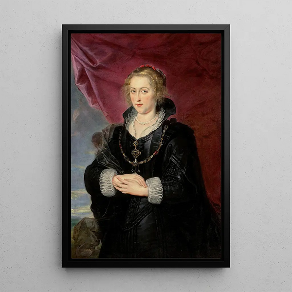 Portrait einer Dame - Peter Paul Rubens — gerahmtes Bild an der Wand
