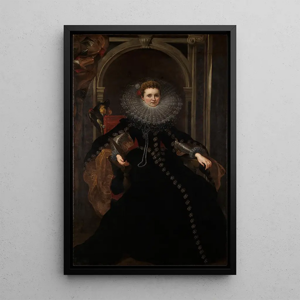 Portrait von Veronica Spinola Serra - Peter Paul Rubens — gerahmtes Bild an der Wand