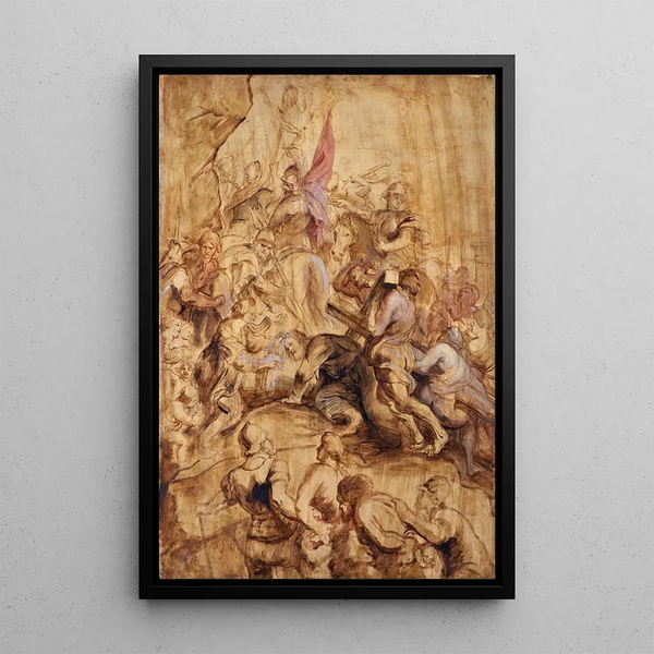 La montée au Calvaire Le portement de croix - Peter Paul Rubens — gerahmtes Bild an der Wand