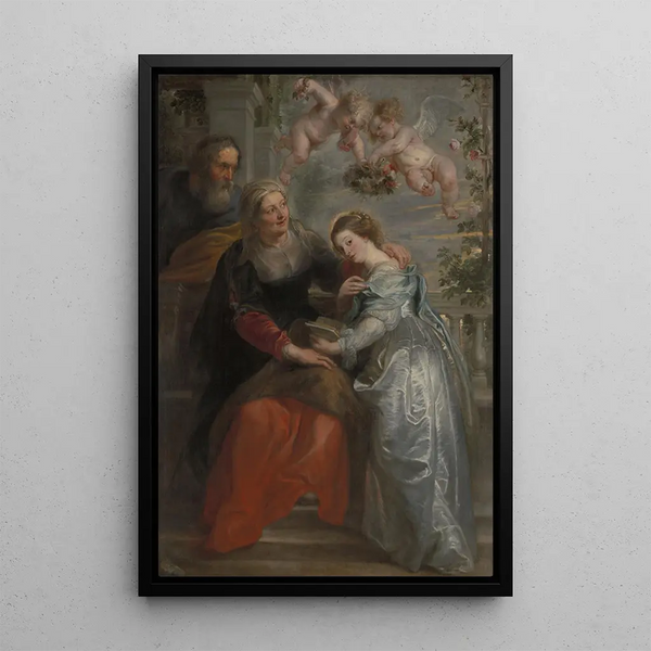 L'Éducation de Marie - Peter Paul Rubens — gerahmtes Bild an der Wand