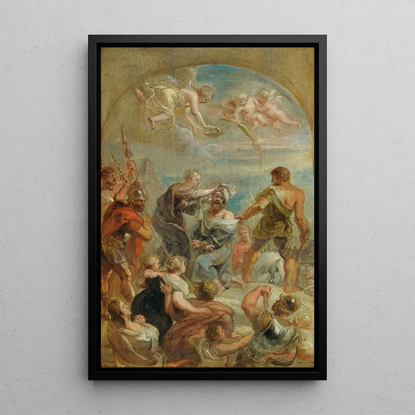 Der Märtyrertod des heiligen Paulus - Peter Paul Rubens — gerahmtes Bild an der Wand