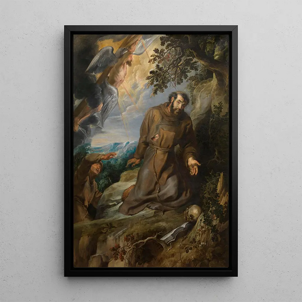 La Stigmatisation de Saint François d'Assise - Peter Paul Rubens — gerahmtes Bild an der Wand