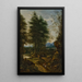 Landschaft mit Bergen und einem Reiter auf einer Straße - Peter von Bemmel — gerahmtes Bild an der Wand
