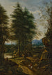 Landschaft mit Bergen und einem Reiter auf einer Straße - Peter von Bemmel — Ansicht des Kunstwerks