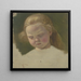 Kleine Mädchen mit langen Haaren - Jakob Becker — gerahmtes Bild an der Wand