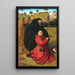 Altarplatte mit einem Porträt eines Spenders in Scharlachrot unter dem Schutz des heiligen Antonius - Petrus Christus — gerahmtes Bild an der Wand