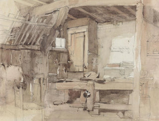 Petrus Franciscus Greive - Hoek van de timmermanswerkplaats van huize Klingelbeek te Oosterbeek.webp
