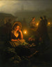 Nachtmarkt in Amsterdam mit dem Dam-Palast und der Nieuwe Kerk im Hintergrund - Petrus van Schendel — Ansicht des Kunstwerks