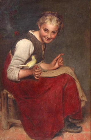 Philibert Leon Couturier - Playing with the Bird.webp
