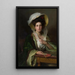 Portrait einer Dame mit großem Hut - Philip Alexius de László — gerahmtes Bild an der Wand