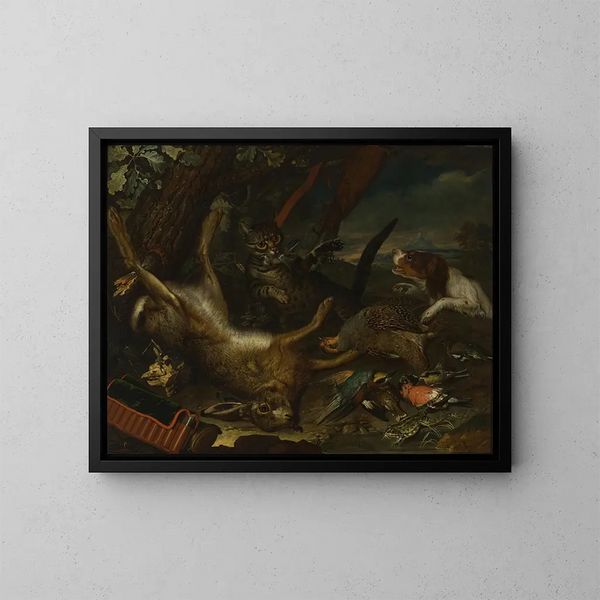 Trophäen der Jagd - Philipp Ferdinand de Hamilton — gerahmtes Bild an der Wand