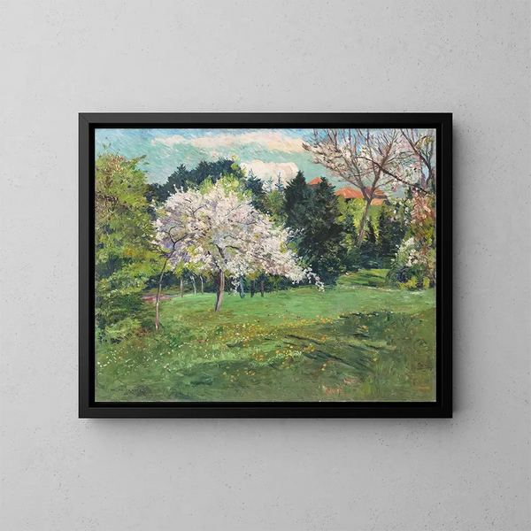 Obstbaum in Blüte - Philipp Franck — gerahmtes Bild an der Wand