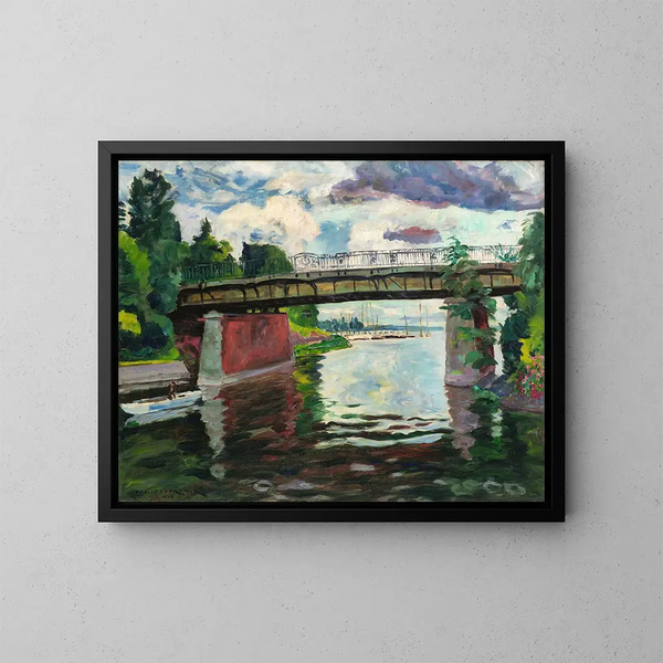 Das Wannsee-Brücke - Philipp Franck — gerahmtes Bild an der Wand