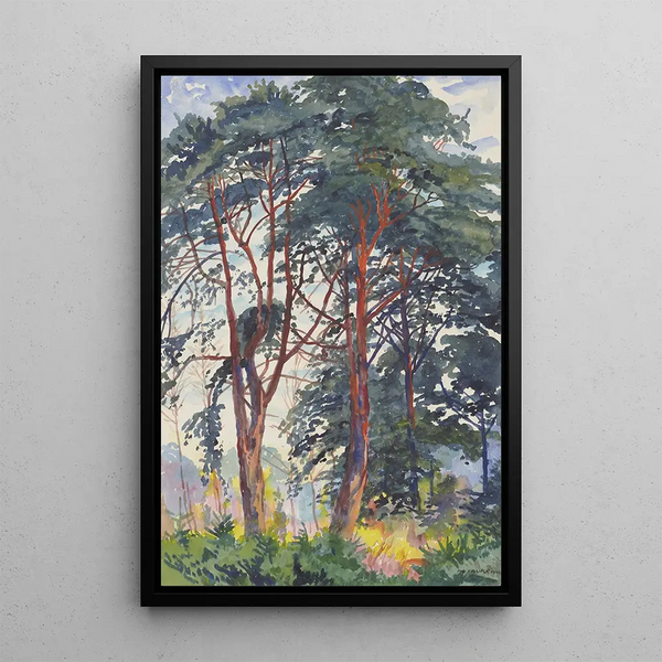 Kiefernwald - Philipp Franck — gerahmtes Bild an der Wand
