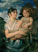 Pauline Runge mit ihrem zweijährigen Sohn - Philipp Otto Runge — Ansicht des Kunstwerks