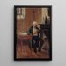 Portrait de Pierre Jean Branger 1780-1857 dans sa cellule de Sainte-Pélagie - Philippe-Auguste Jeanron — gerahmtes Bild an der Wand